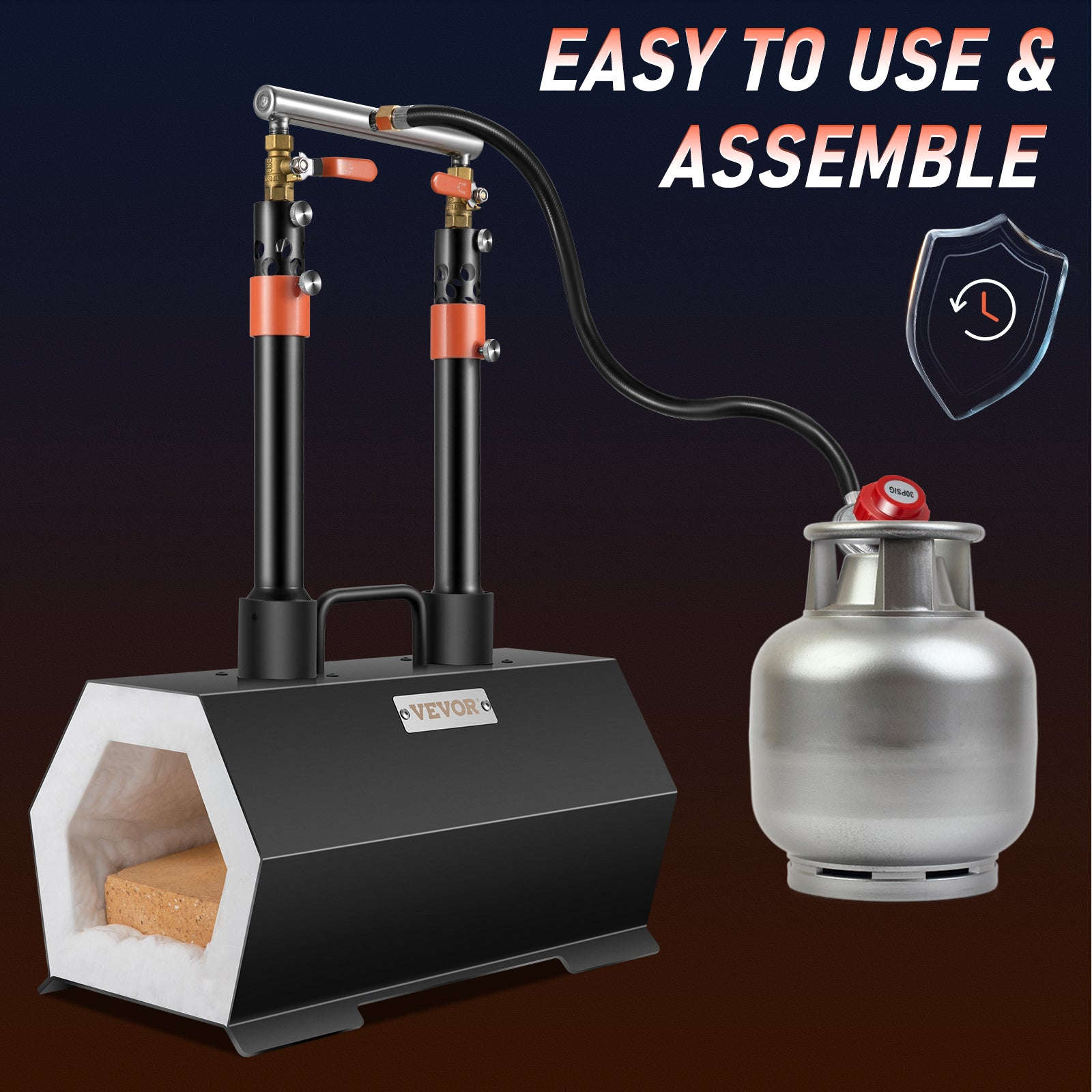 Portable Double Burner Propane Forge for Knife Making-2 Burners / United States