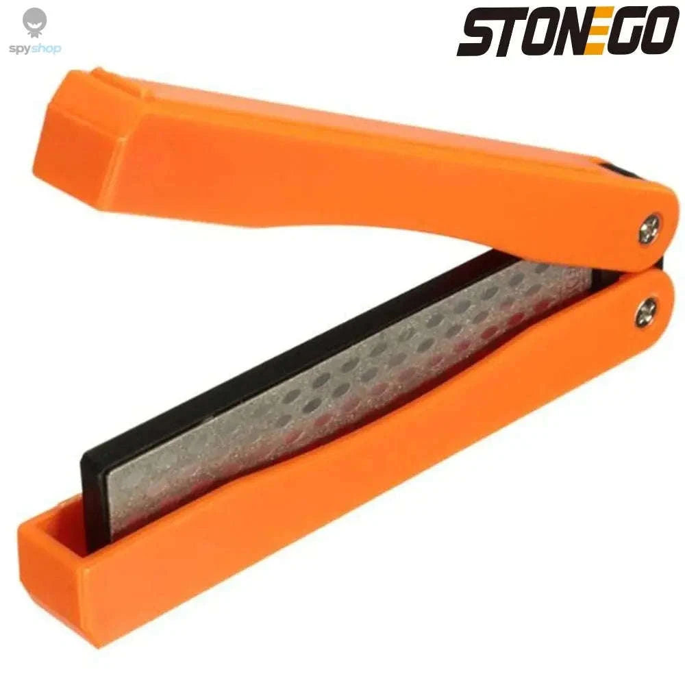 Portable Double-Sided Diamond Knife Sharpener-Orange