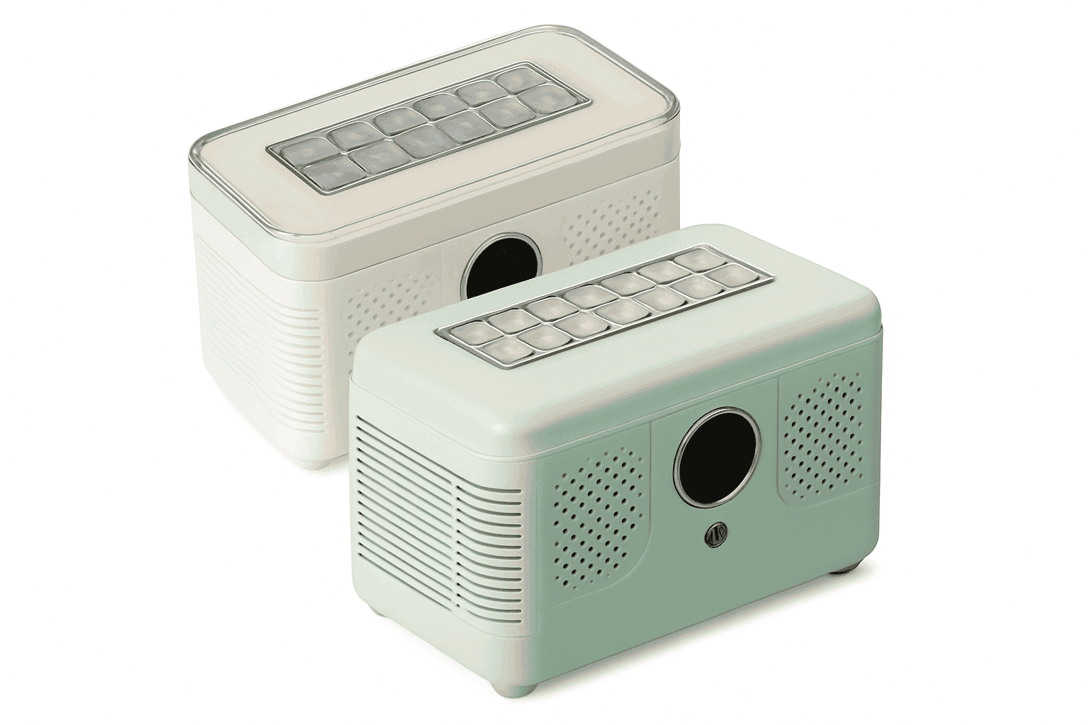 Portable Dual-Use Ice Maker for Car and Home-EU Car-Home-Beige