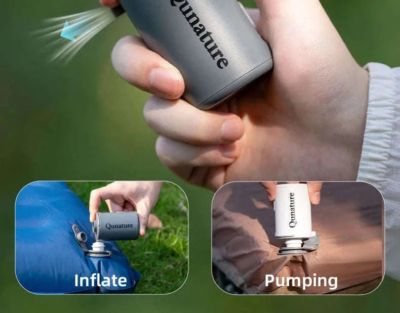 Portable Electric Air Pump with Type-C Charging for Outdoor Use-VOLCANO2-WT