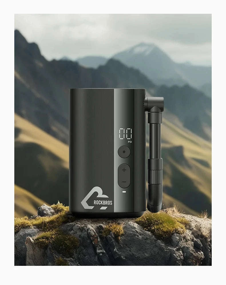 Portable Electric Bike Pump 150 PSI Mini Inflator with Digital Display-QJCQBM1