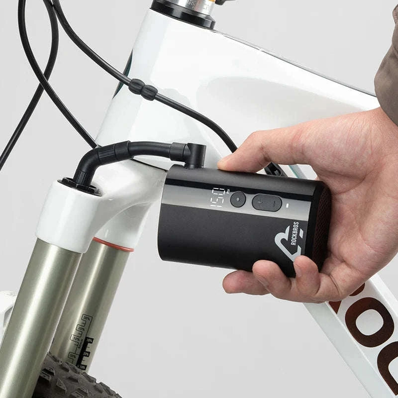 Portable Electric Bike Pump 150 PSI Mini Inflator with Digital Display-QJCQBM1