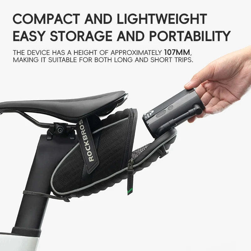 Portable Electric Bike Pump 150 PSI Mini Inflator with Digital Display-QJCQBM1