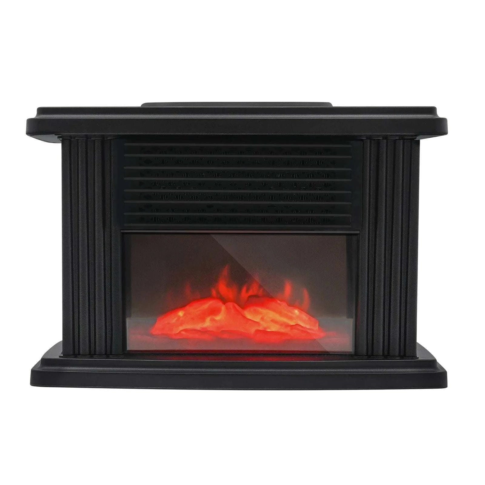 Portable Electric Fireplace Heater 1000W with 3 Speeds & Timer-black / With Remote Control / United States