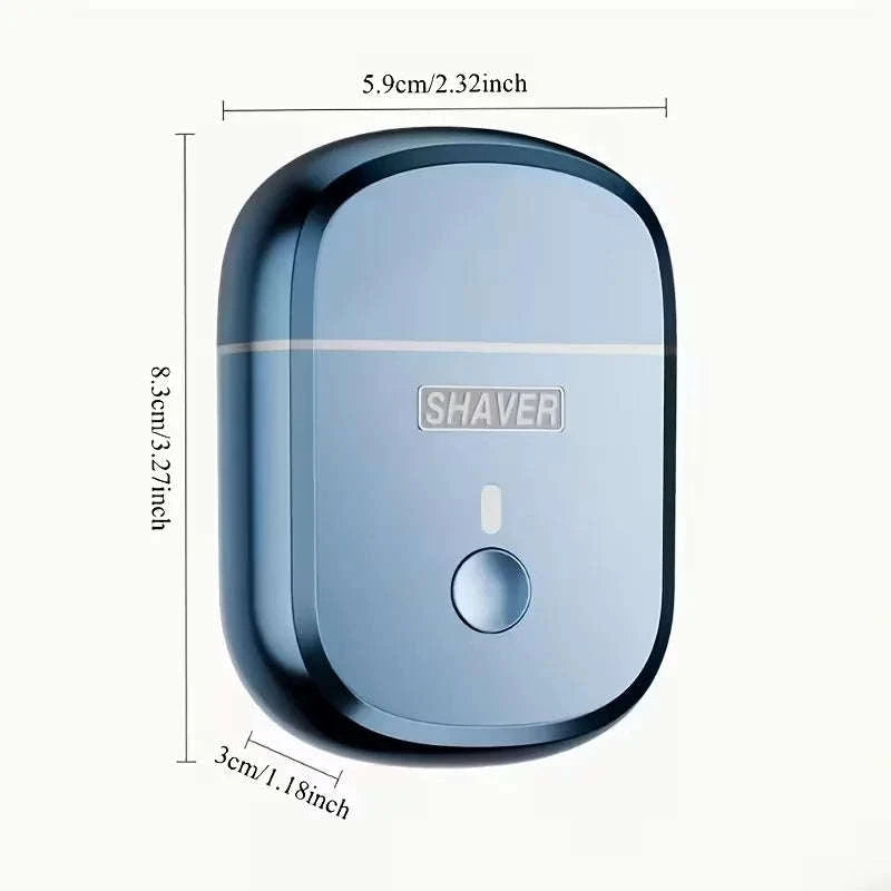 Portable Electric Shaver for Men with Dual Ring Blades & USB Charging-Orange / United States