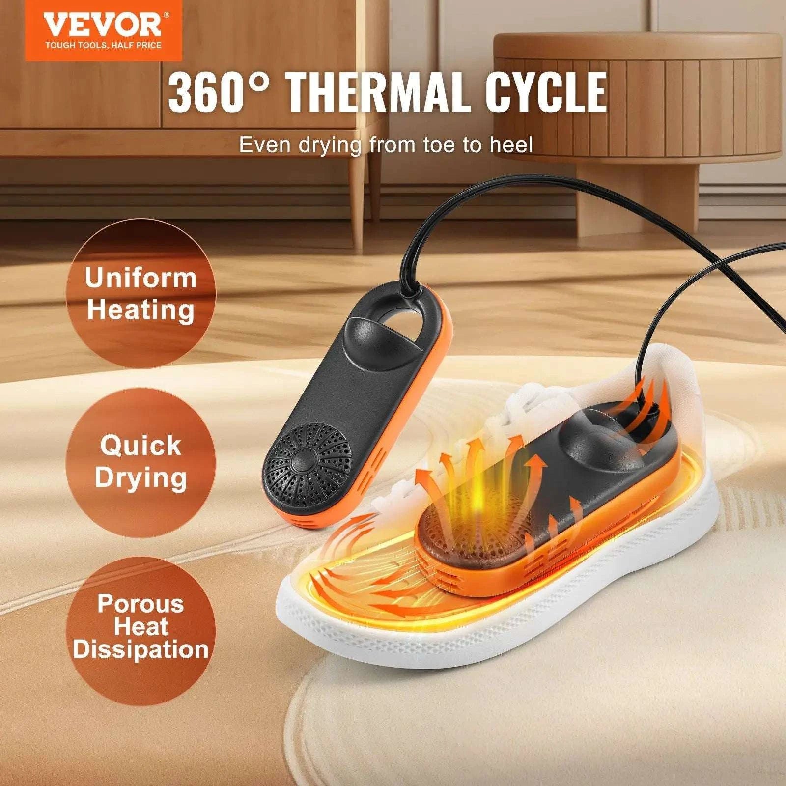 Portable Electric Shoe Dryer & Deodorizer for Boots and Shoes-United States