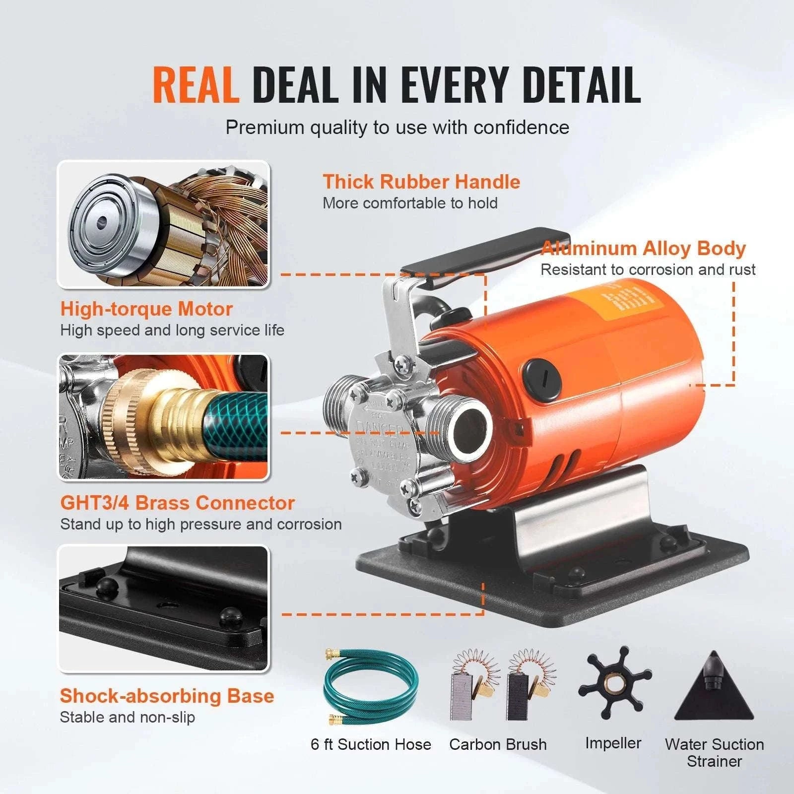 Portable Electric Water Transfer Pump 360 GPH 120V Utility Pump-360 GPH / US / United States