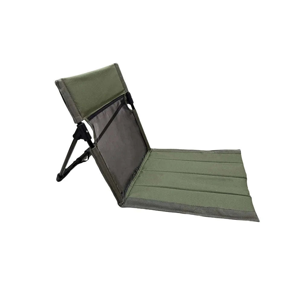 Portable Foldable Camping Floor Chair with Back Support-army green / China Mainland