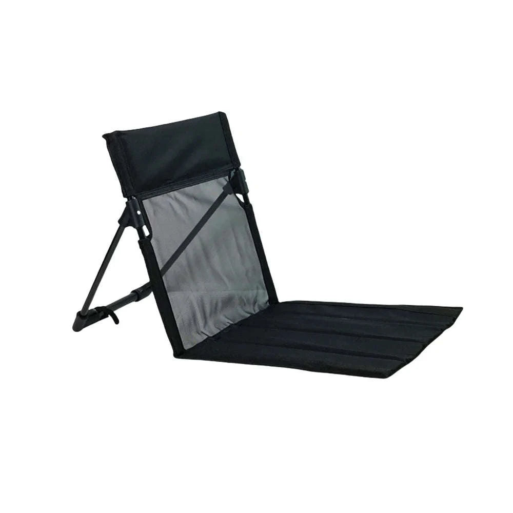 Portable Foldable Camping Floor Chair with Back Support-army green / China Mainland