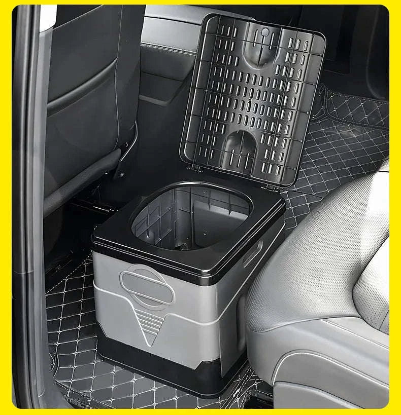Portable Foldable Camping Toilet-Black