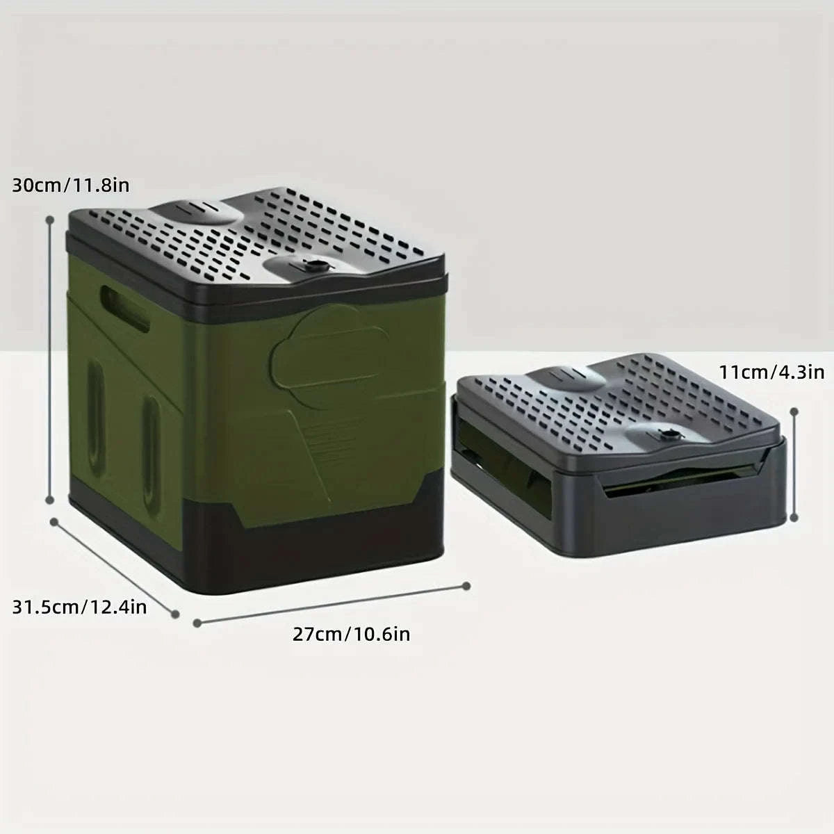 Portable Foldable Camping Toilet-Black