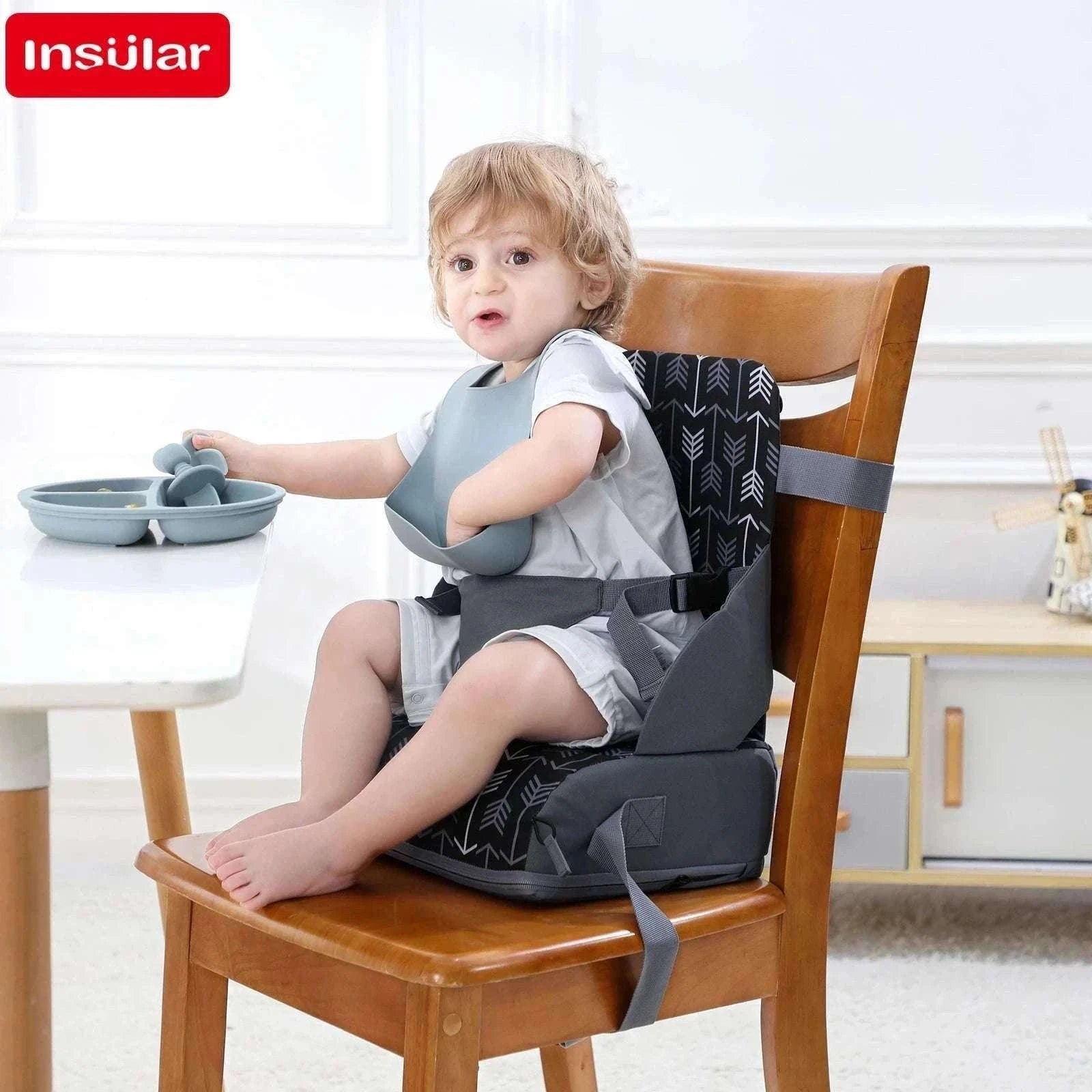Portable Foldable Children's Booster Seat for Dining and Travel-Giraffe