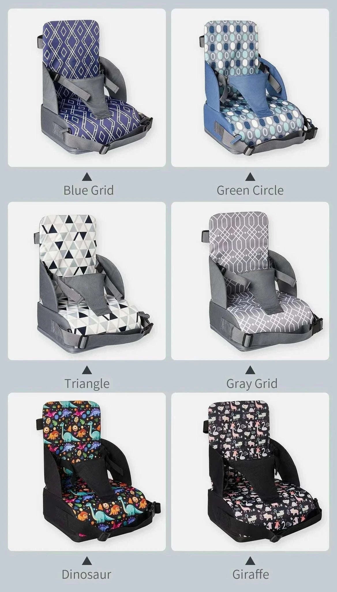 Portable Foldable Children's Booster Seat for Dining and Travel-Giraffe