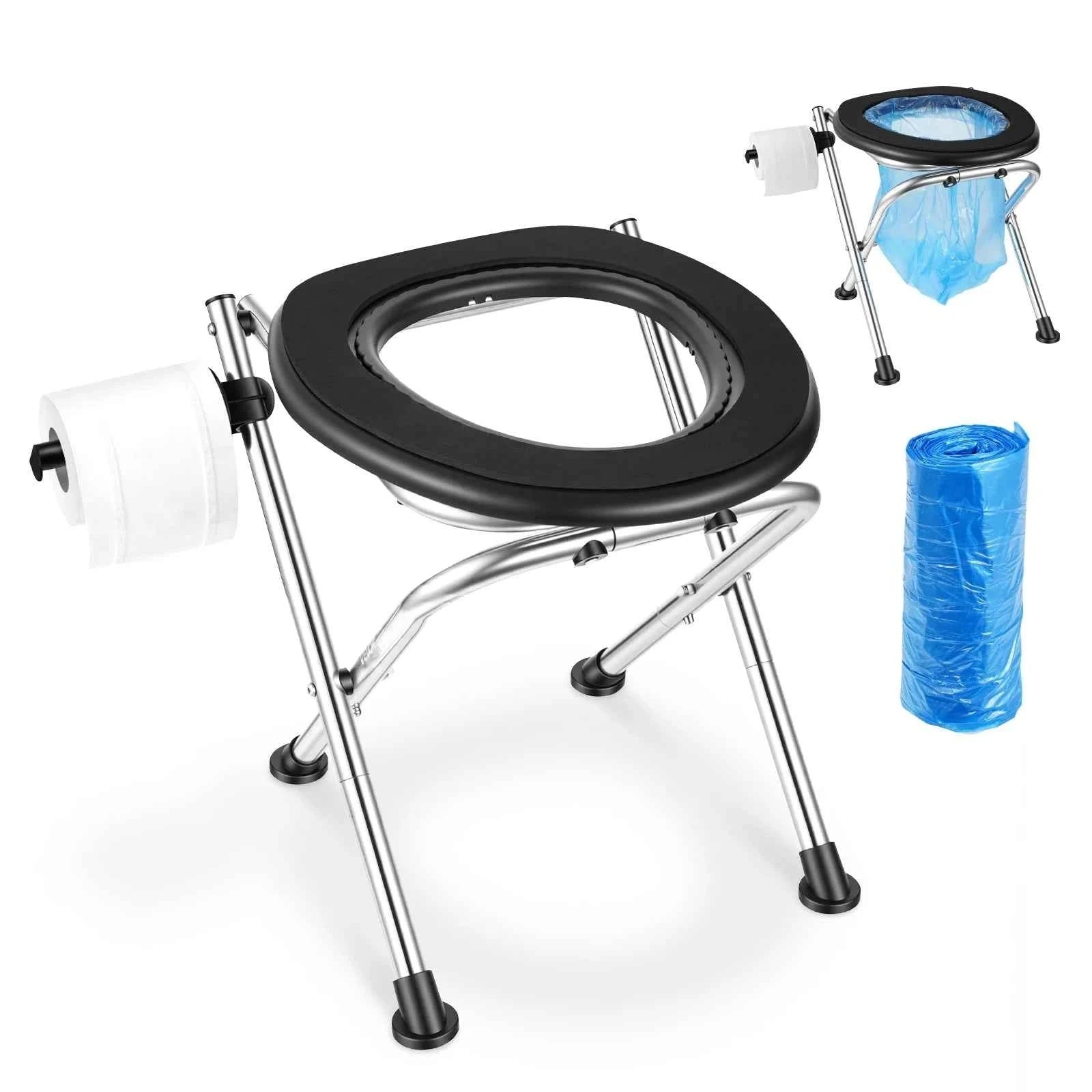 Portable Foldable Toilet for Camping with Soft Seat-350 lbs / United States