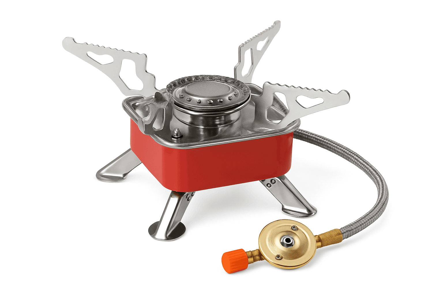 Portable Foldable Windproof Gas Stove for Camping and Hiking-With external wiring