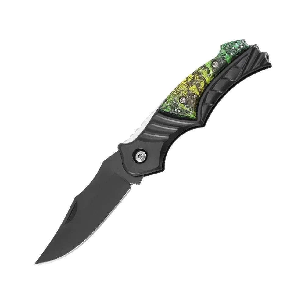Portable Folding Fruit Knife for Outdoor and Everyday Cutting-light green