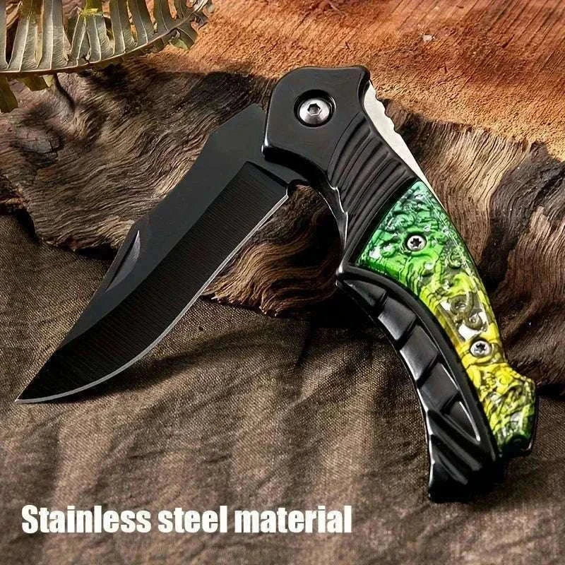 Portable Folding Fruit Knife for Outdoor and Everyday Cutting-light green