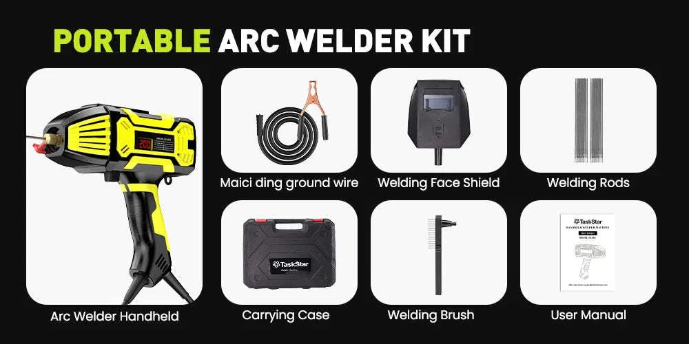 Portable Handheld Electric ARC Welder Kit 110V IGBT Inverter with Digital Display-United States