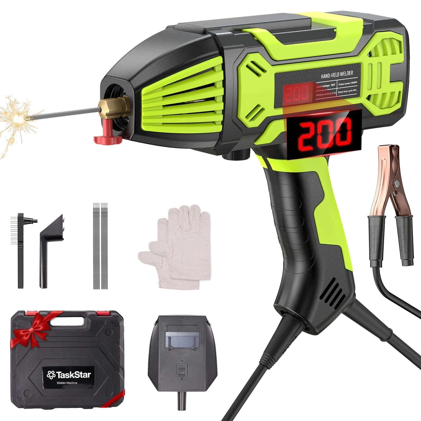 Portable Handheld Electric ARC Welder Kit 110V IGBT Inverter with Digital Display-United States
