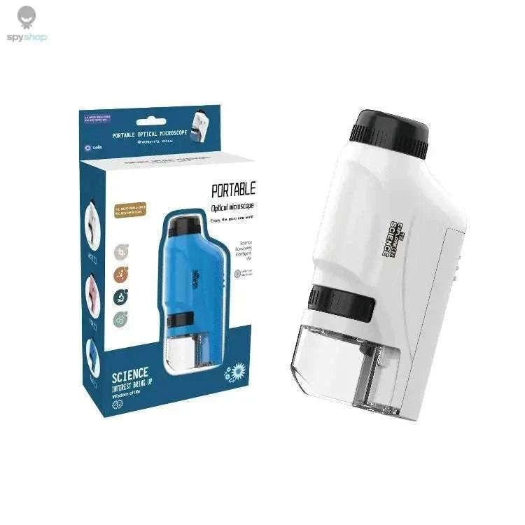 Portable Handheld Microscope 60–120X with LED Light-Blue