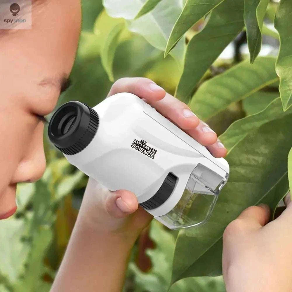 Portable Handheld Microscope 60–120X with LED Light-Blue