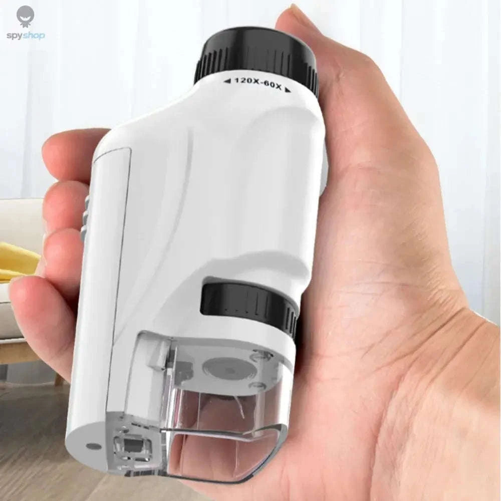 Portable Handheld Microscope – 60–120X Zoom with LED Illumination-Blue