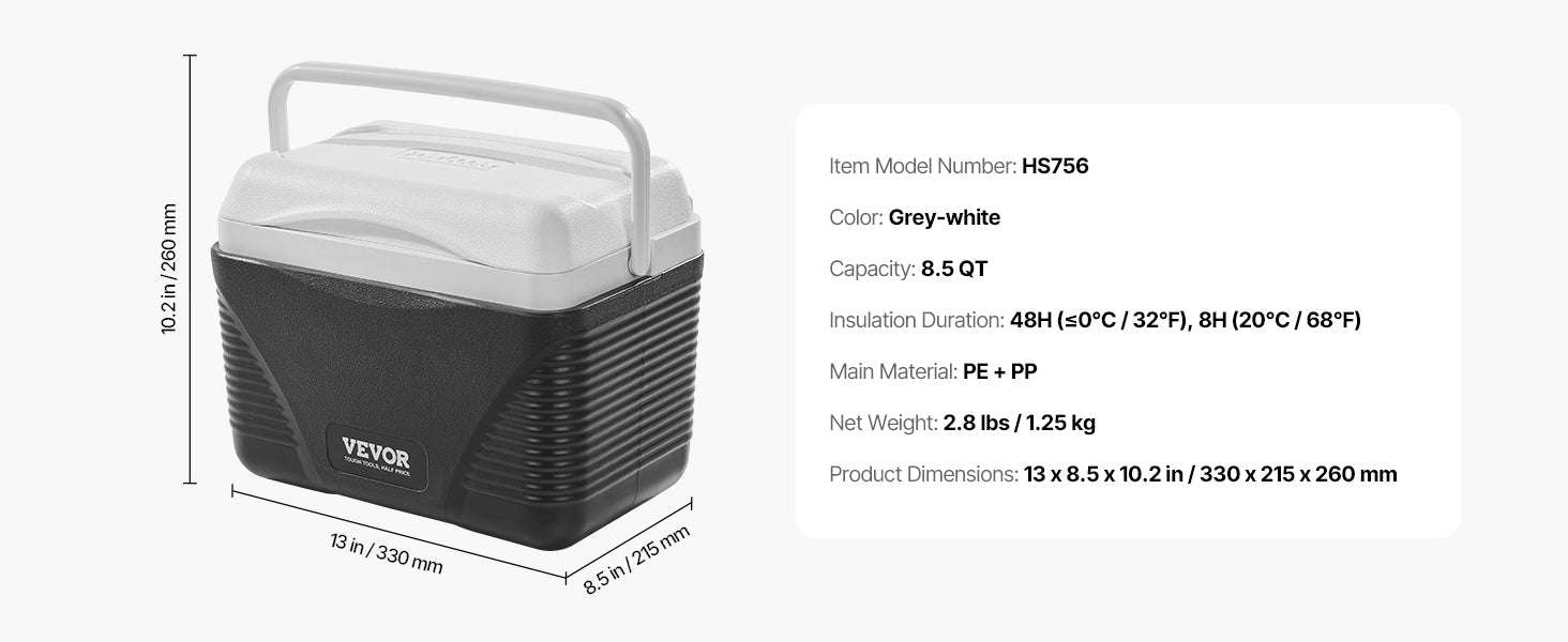 Portable Hard Cooler with Ice Retention, Heavy-Duty Handles and Cup Holder-16.5qt / United States