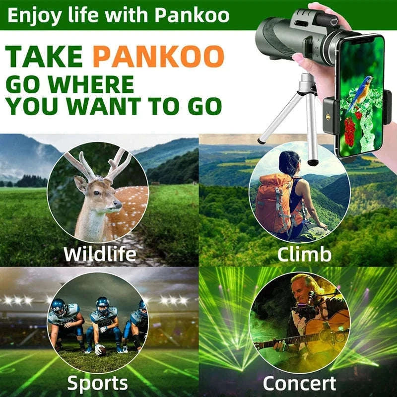 Portable HD Monocular Telescope for Outdoor Adventures-G872D-Green suit2