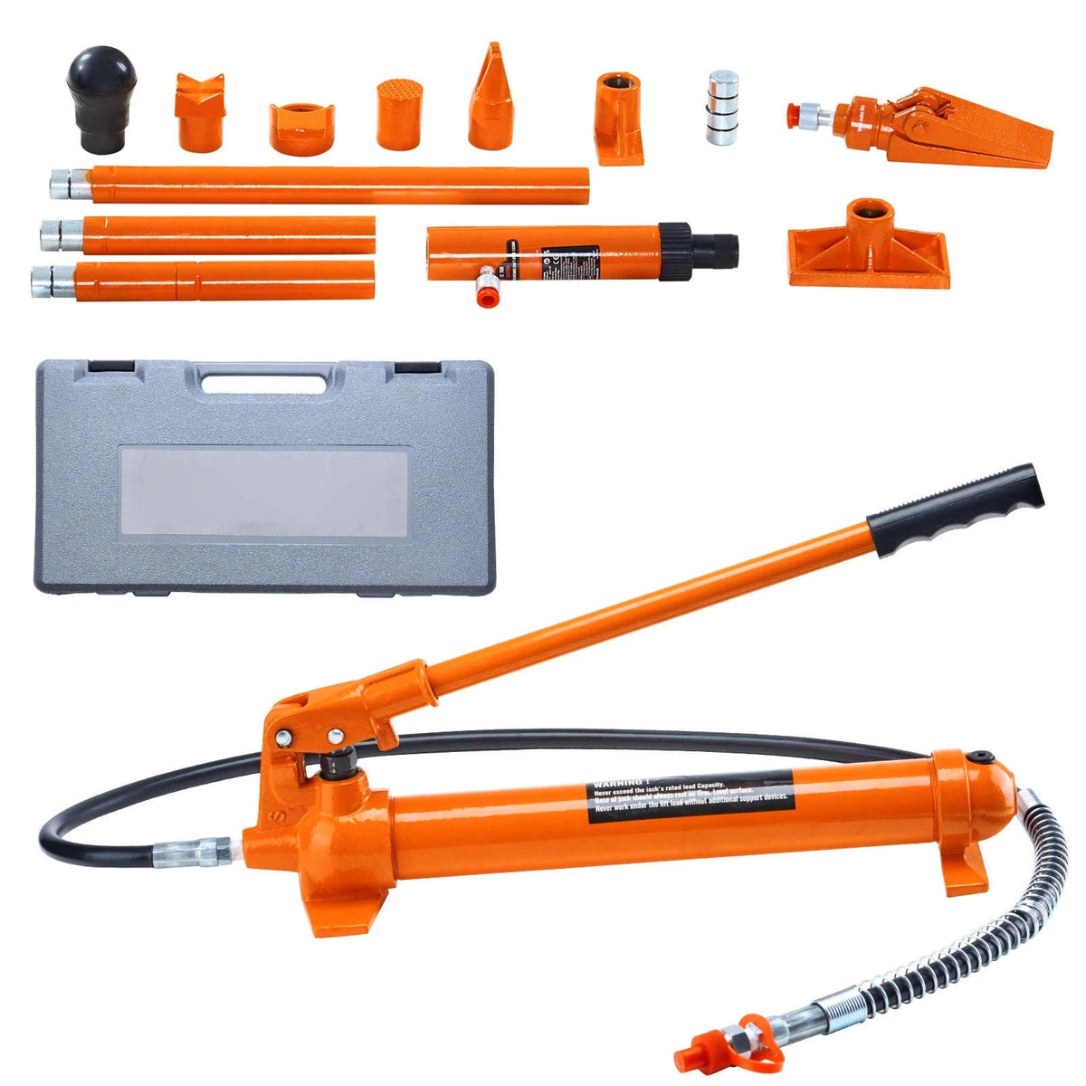 Portable Hydraulic Jack Kit 10/12T with Hose and Case-12T / United States