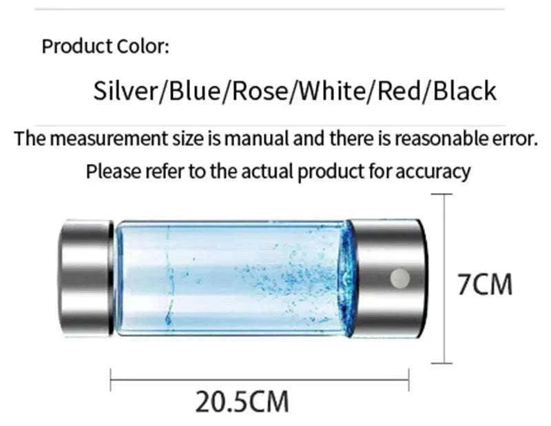 Portable Hydrogen-Rich Water Cup USB Rechargeable 420ml-style 2Upgraded