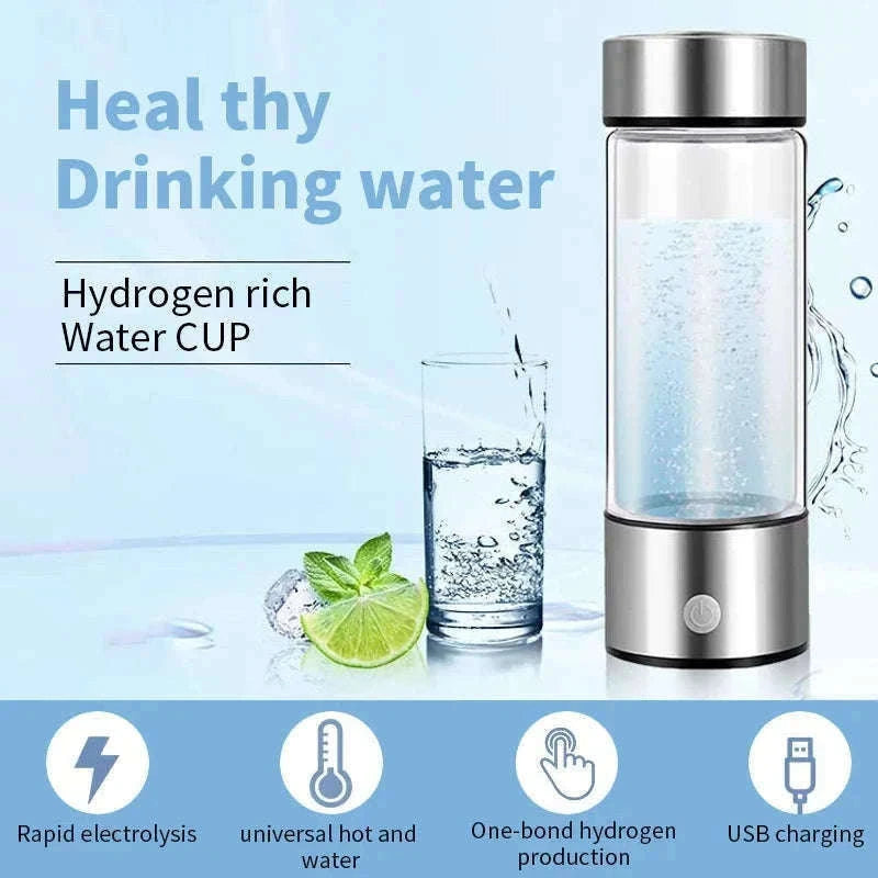 Portable Hydrogen-Rich Water Cup USB Rechargeable 420ml-style 2Upgraded