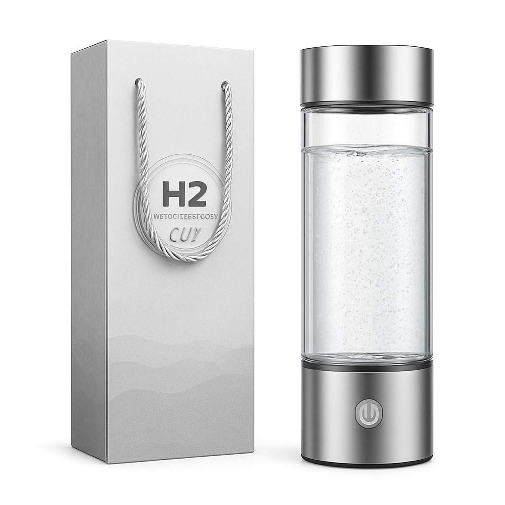 Garrafa de Água Hidrogenada com Gerador 12000PPB e Tecnologia SPE/PEM