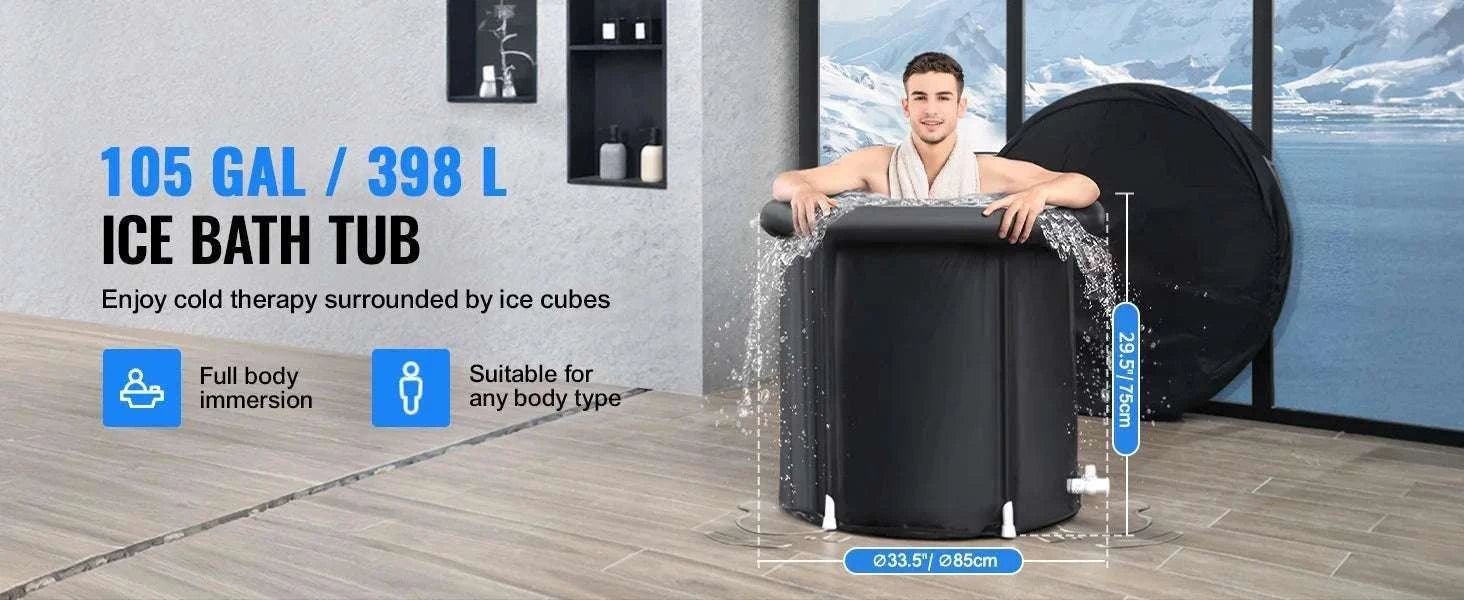 Portable Ice Bath Tub for Athletes 33.5" Cold Plunge Pool-75x90 / spain