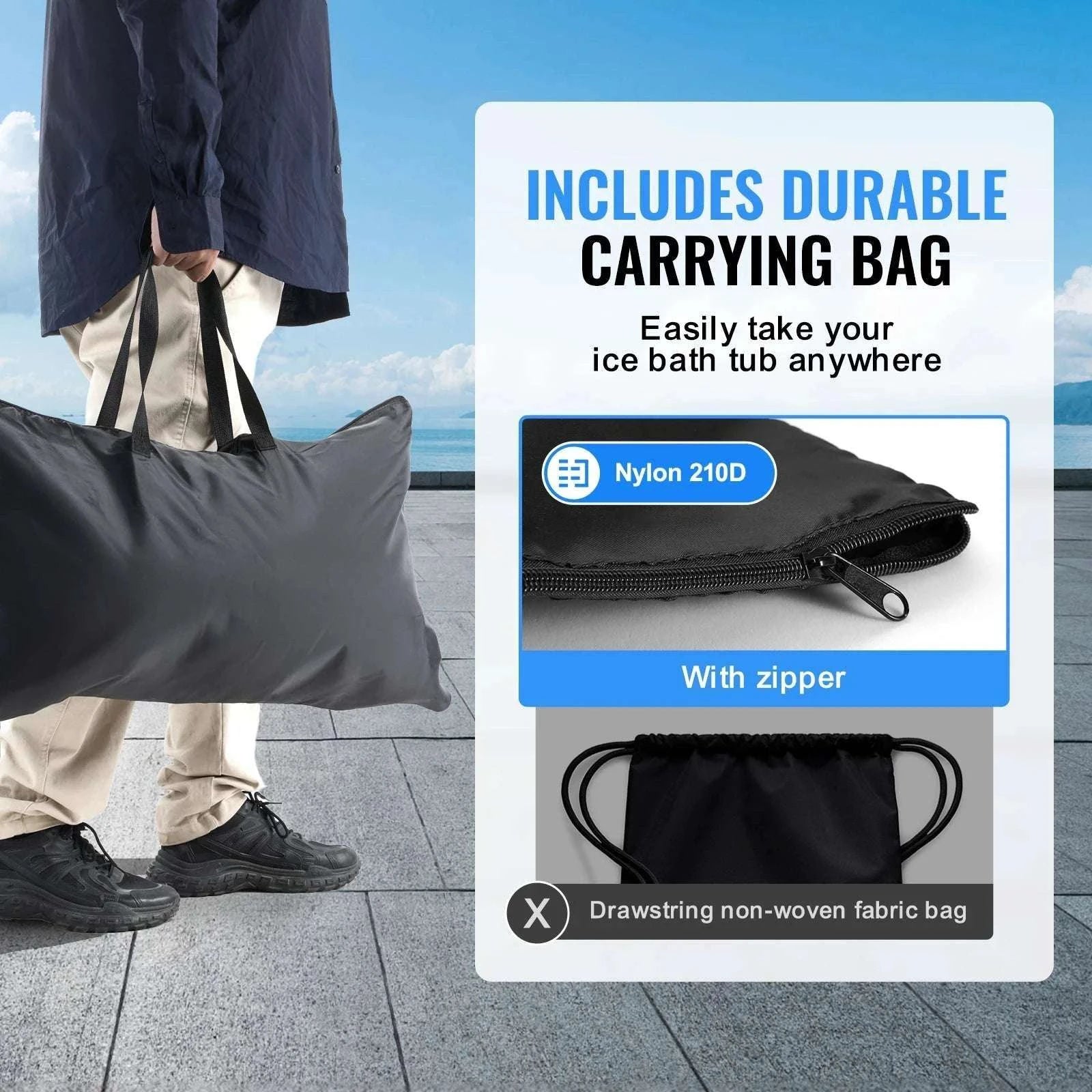 Portable Ice Bath Tub for Athletes 33.5" Cold Plunge Pool-75x90 / spain