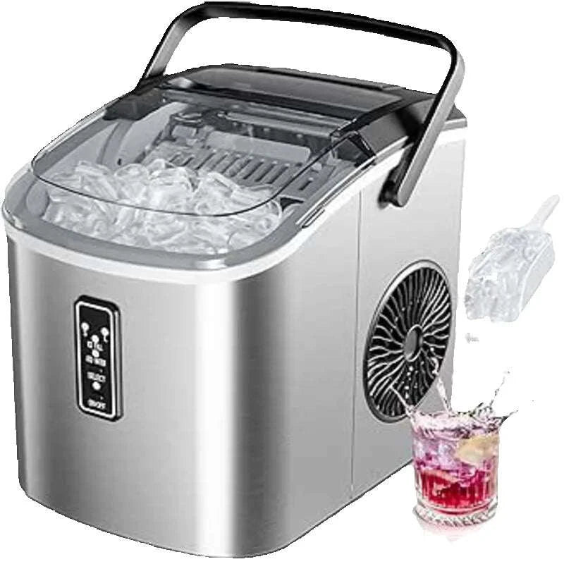 Portable Ice Maker, 9 Cubes in 6–12 Minutes, Black-IM008-BBL / EU / Germany
