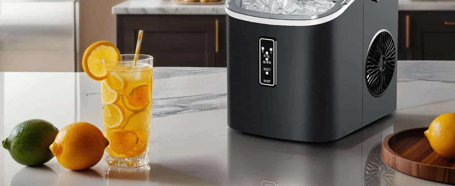 Portable Ice Maker, 9 Cubes in 6–12 Minutes, Black-IM008-BBL / EU / Germany