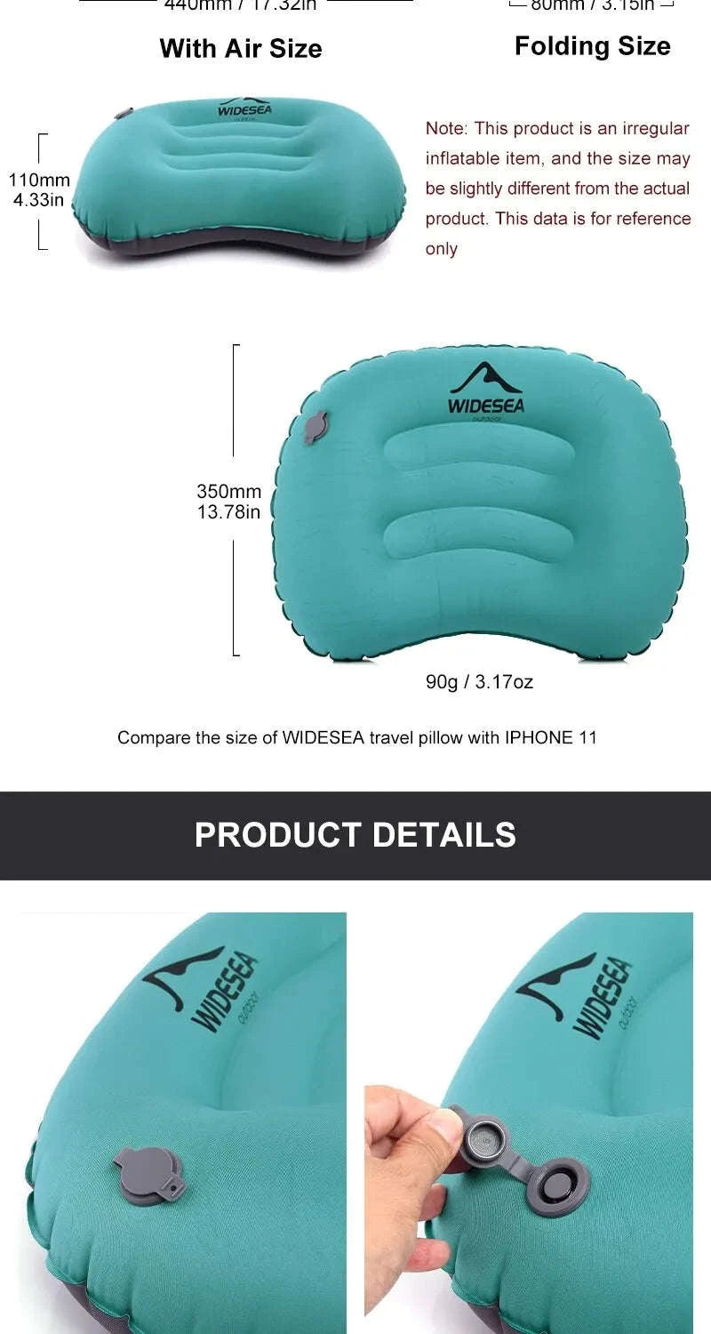 Portable Inflatable Camping Pillow-WSCP-001-2
