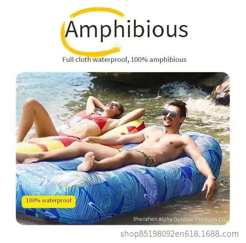 Portable Inflatable Lounge Chair for Outdoor Relaxation-Blue without a net / CN