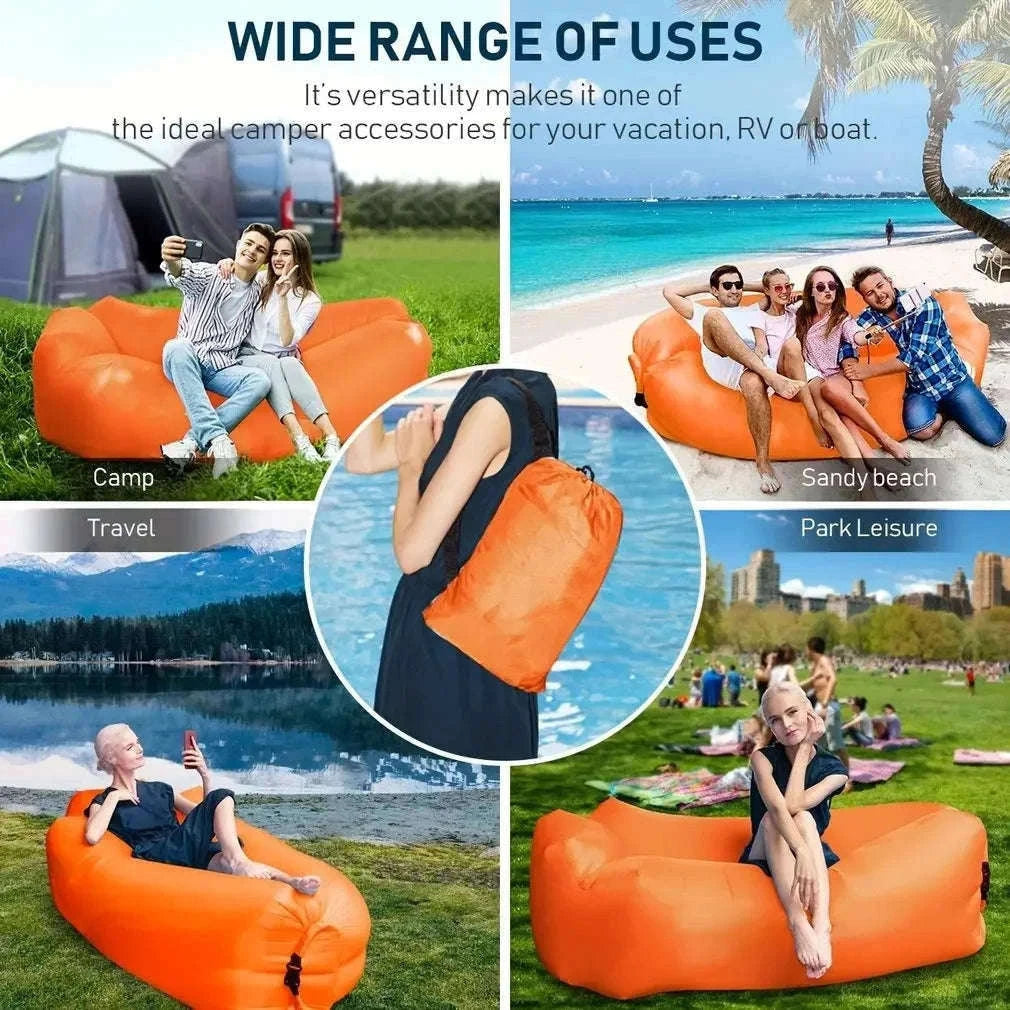 Portable Inflatable Sofa Lounger for Outdoor Relaxation-D