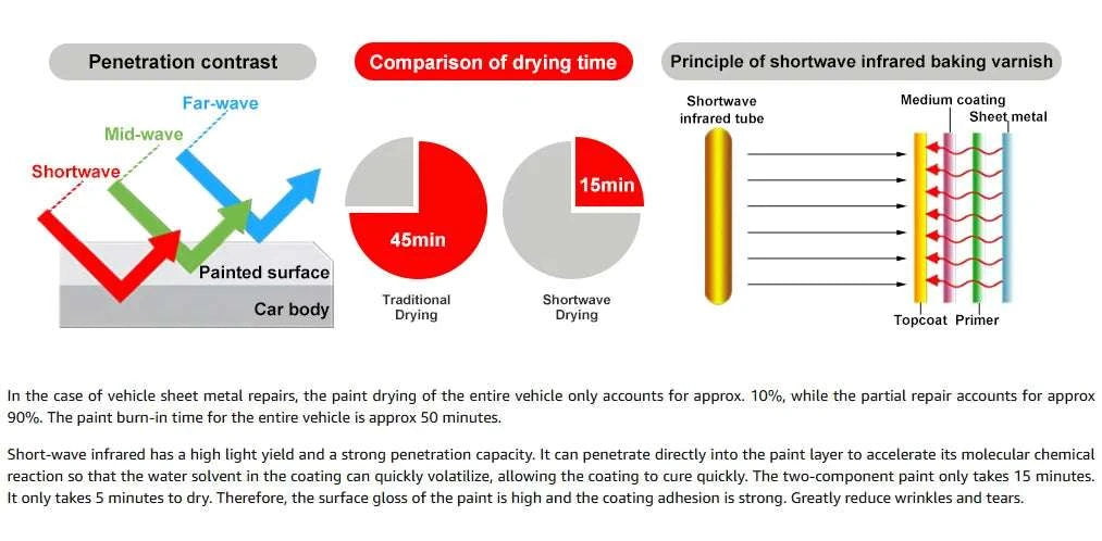 Portable Infrared Paint Curing Lamp 1000W/2000W for Car Repair-DT-SC-002 / 220V EU / GERMANY