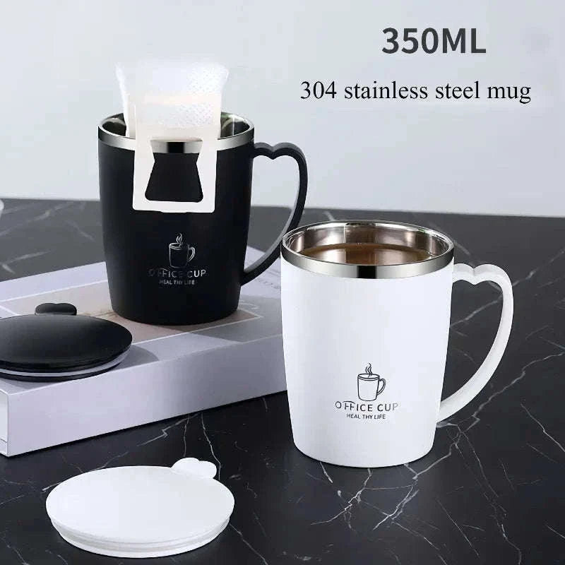 Portable Insulated Coffee Mug 350ml for Hot and Cold Drinks-Gray / 350ml