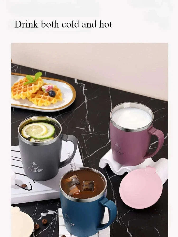 Portable Insulated Coffee Mug 350ml for Hot and Cold Drinks-Gray / 350ml