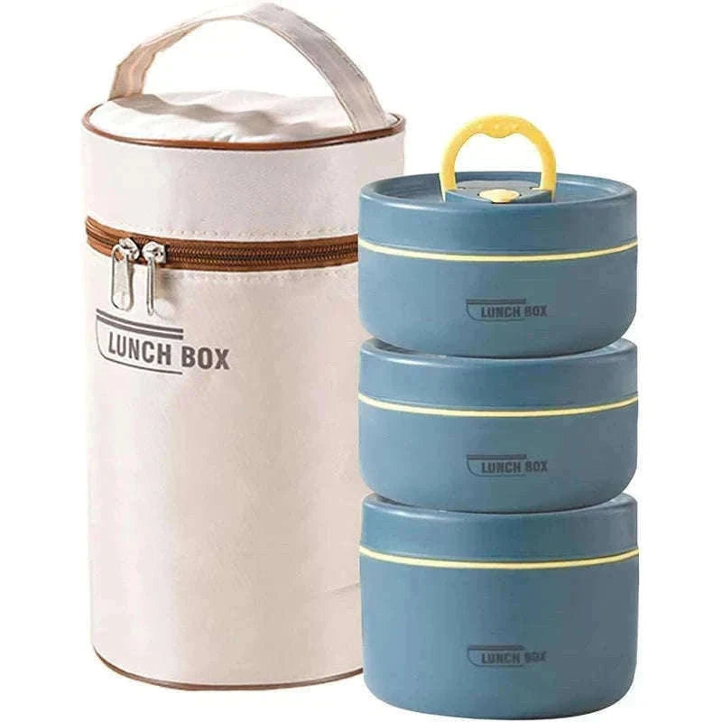 Portable Insulated Lunch Container Set for Fresh Meals-1 / 3 / 800-1000ml