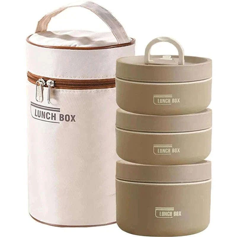 Portable Insulated Lunch Container Set for Fresh Meals-1 / 3 / 800-1000ml