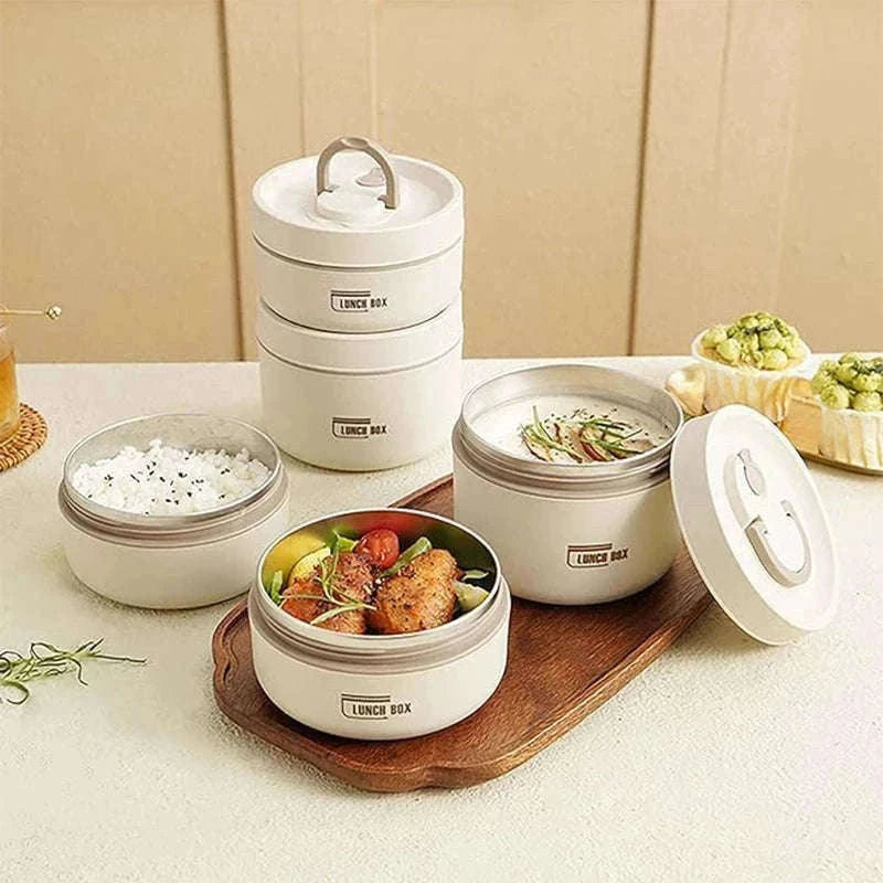 Portable Insulated Lunch Container Set for Fresh Meals-1 / 3 / 800-1000ml