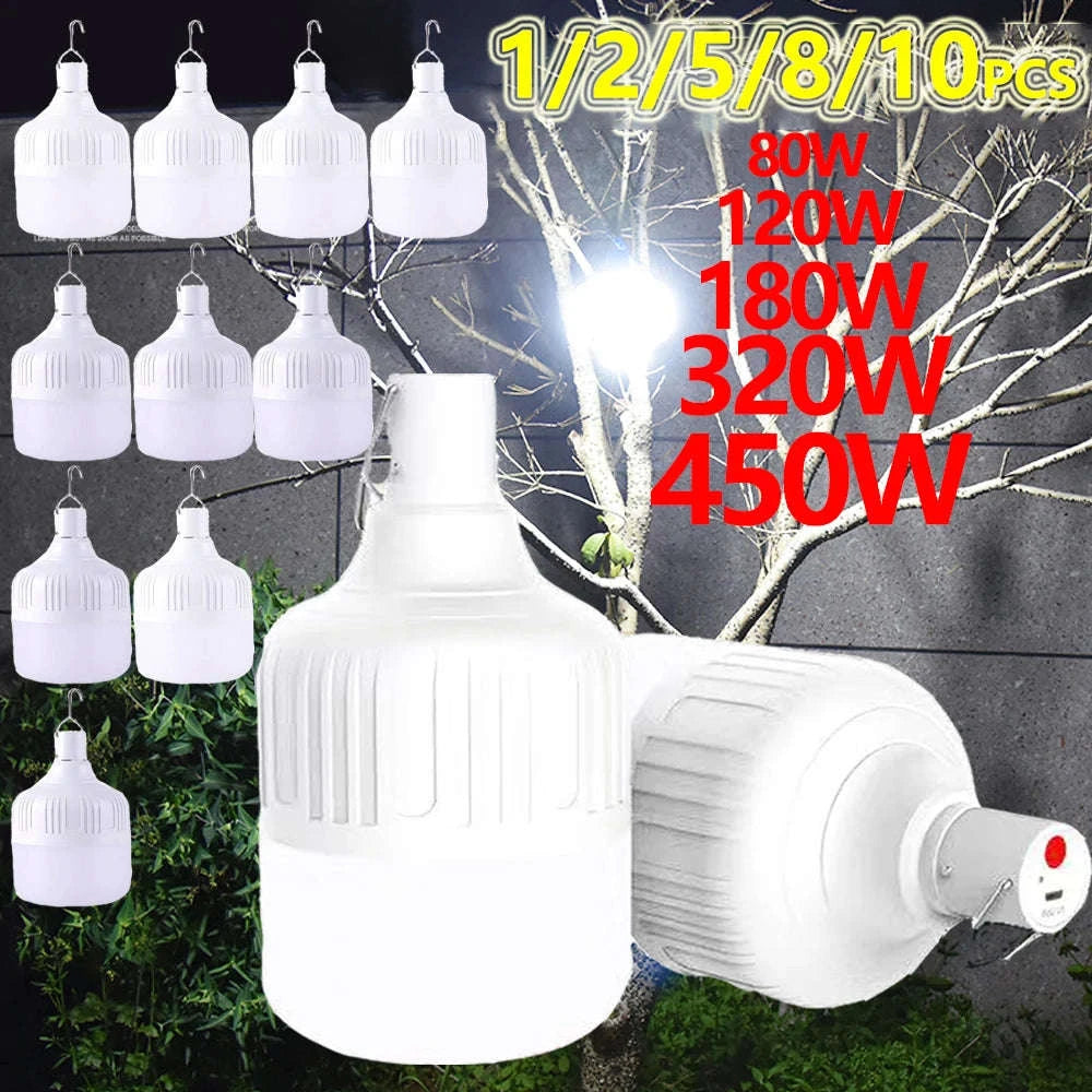 Portable Lanterns USB Rechargeable LED Emergency Light-450w / 2pcs