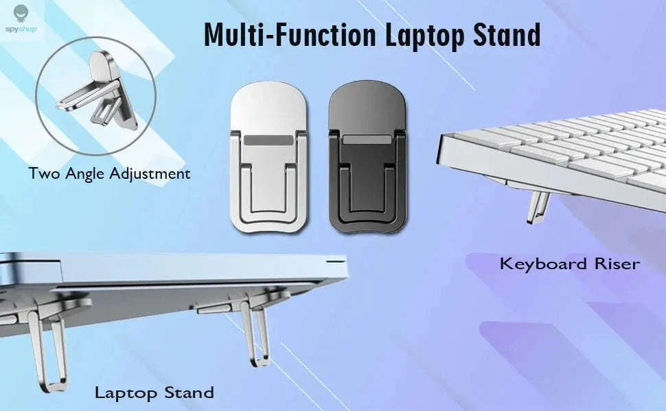 Portable Laptop Stand – Adjustable, Foldable & Workspace-Friendly Support-A-Black