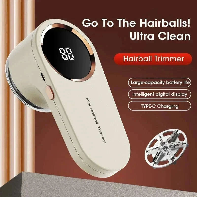 Portable Lint Remover with LED Display-Grey