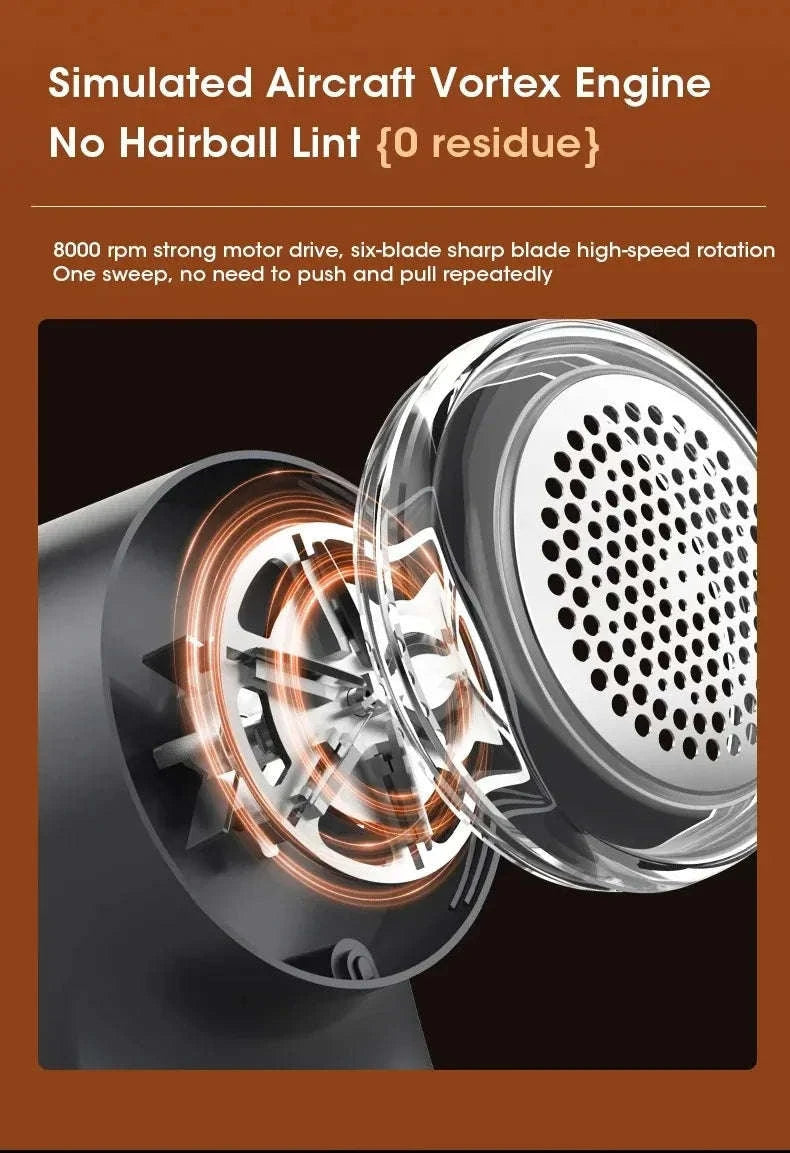 Portable Lint Remover with LED Display-WHITE