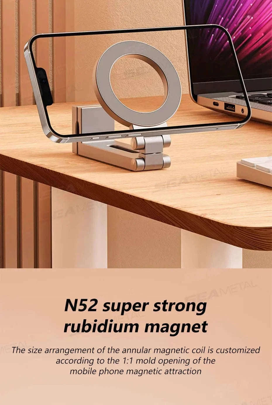 Portable Magnetic Phone Mount with 360° Rotation-R3